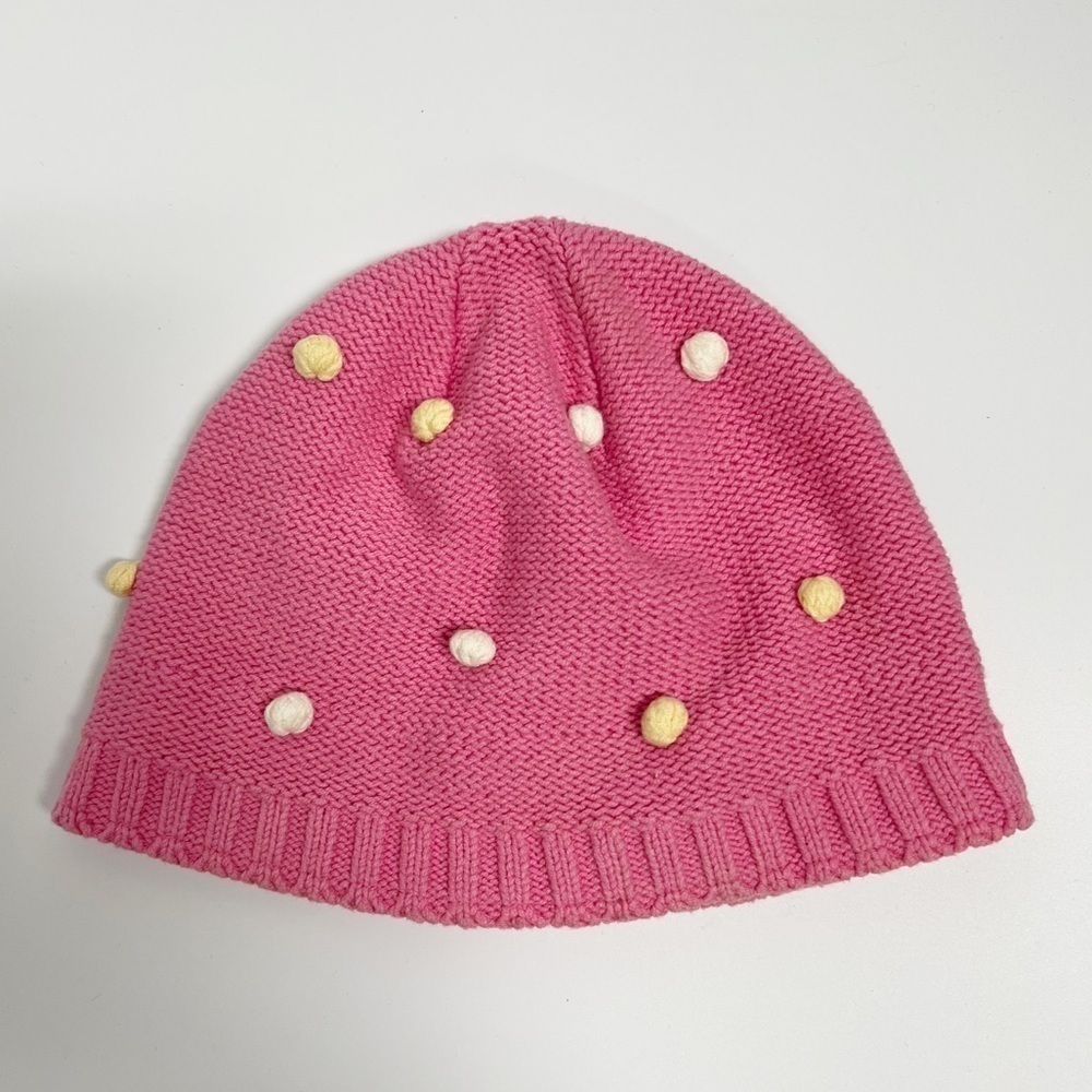 Obermeyer Pom Pom pink cotton blend hat XL/L